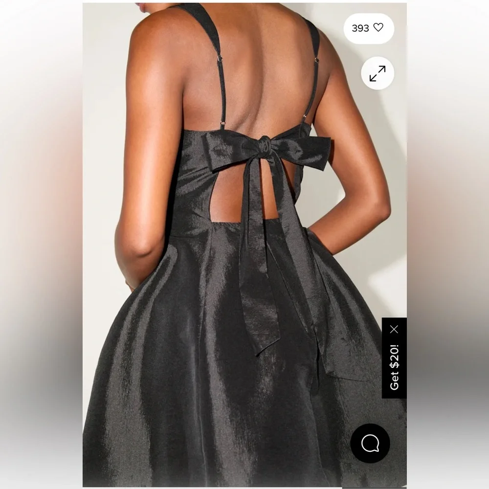 Lulu's Black Square Neck Mini Party Dress - Picture 4 of 4